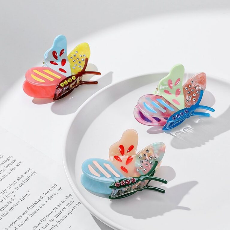 Claw clip Creative Butterfly Acetate Claw Clip for Women – Ins-Style Back-of-Head Updo Hair Clip, High-Quality Trendy Personality Shark Clip